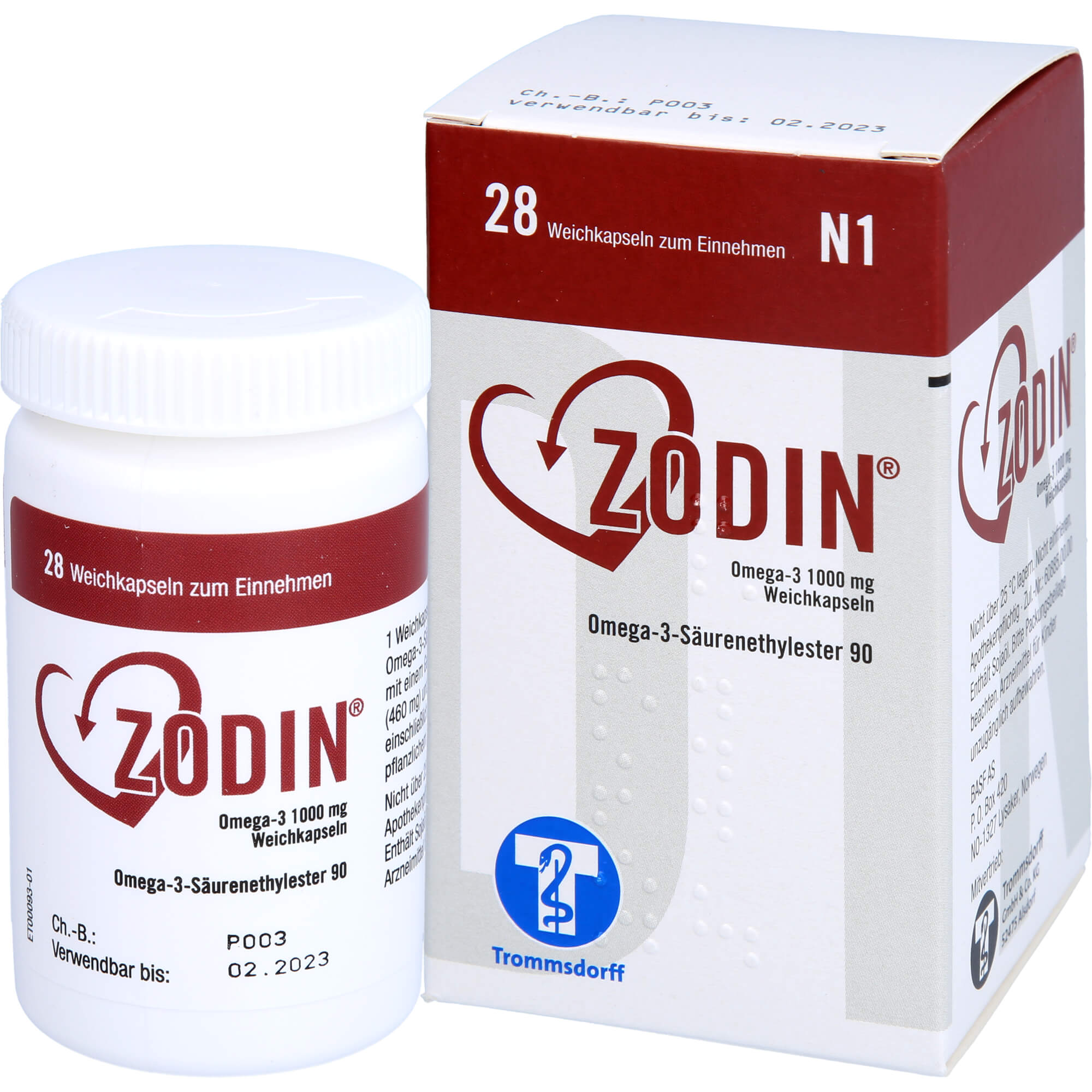 Zodin Omega-3 1000 mg Weichkapseln, 28 St WKA – Bild 2