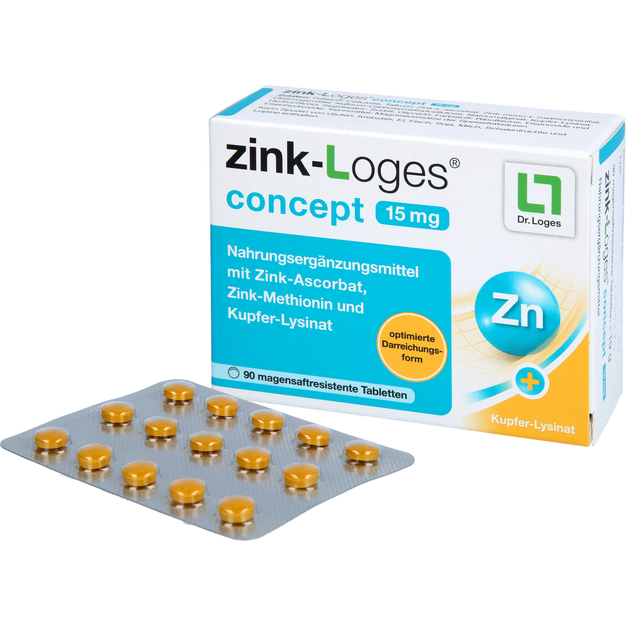 zink-Loges concept 15 mg Tabletten, 90 St., 90 St. Tabletten – Bild 2