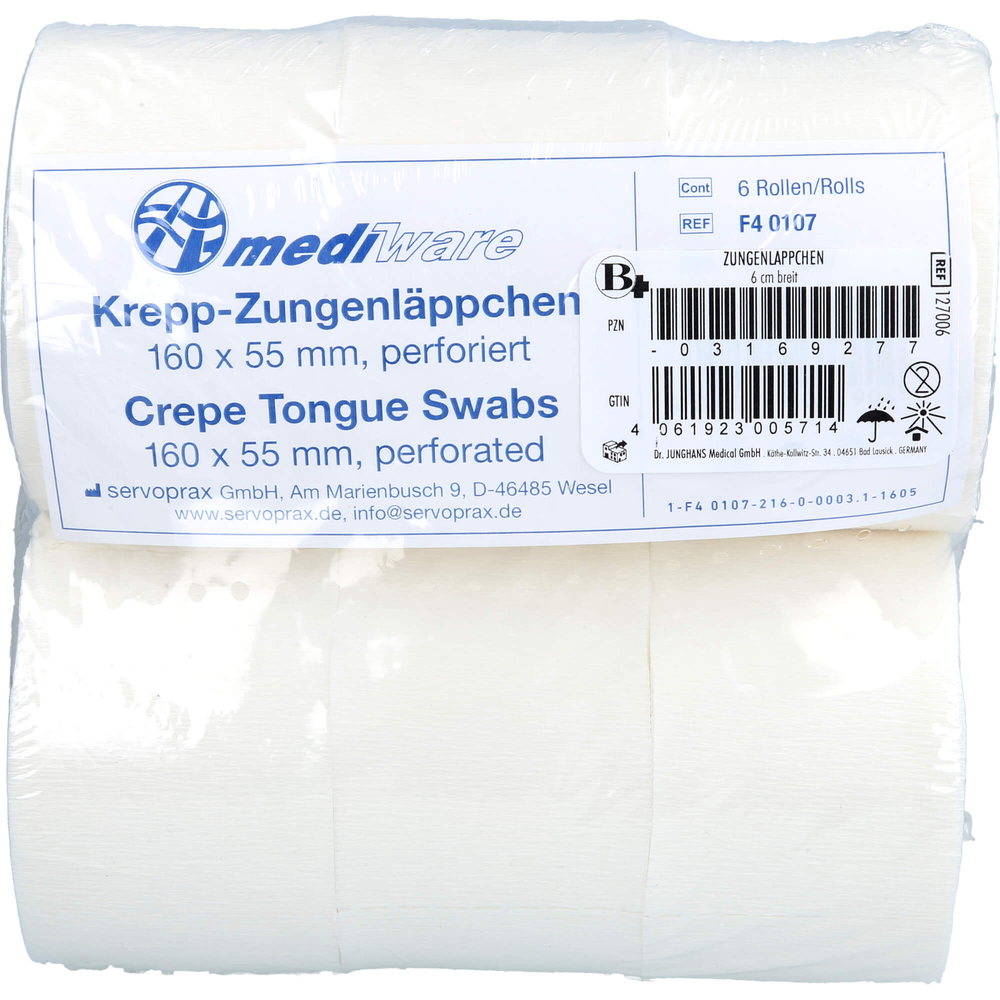 ZUNGENLAEPPCHEN KREPPAPIER 6 Rollen, 1 P