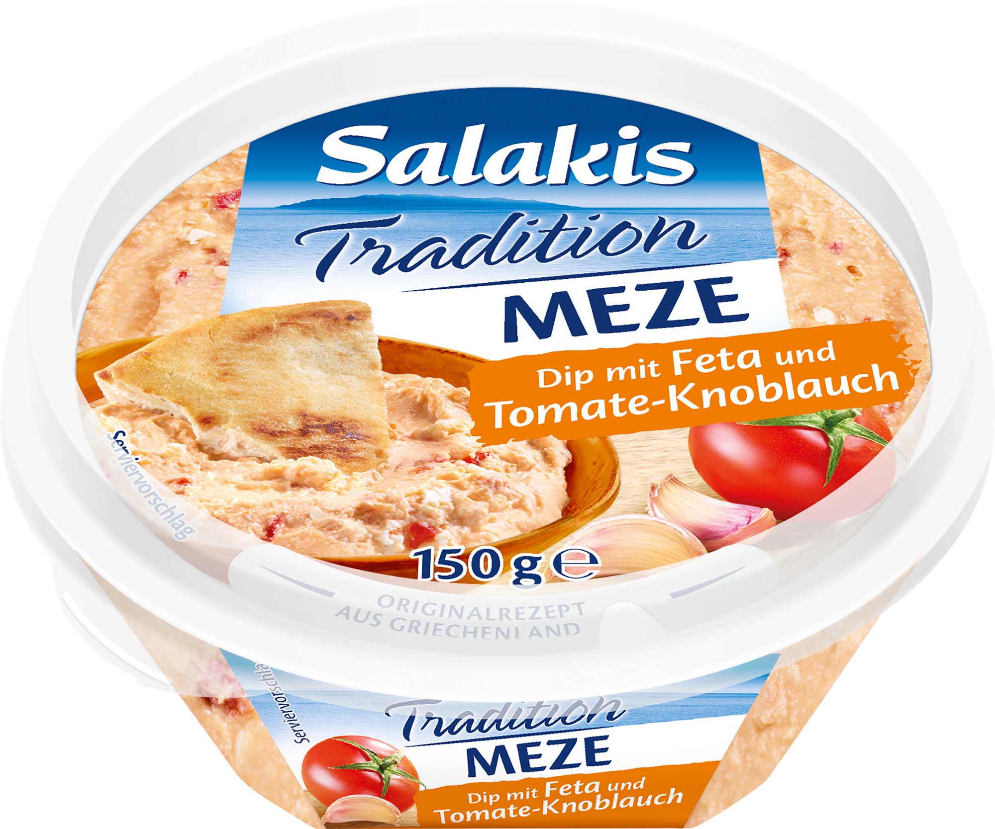 Salakis Tradition Meze Dip mit Feta und Tomate-Knoblauch 150g