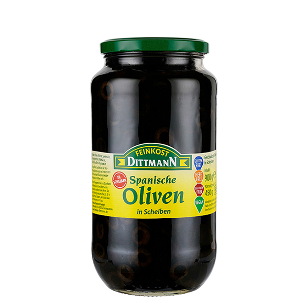 Feinkost Dittmann Oliven schwarz in Scheiben 450g