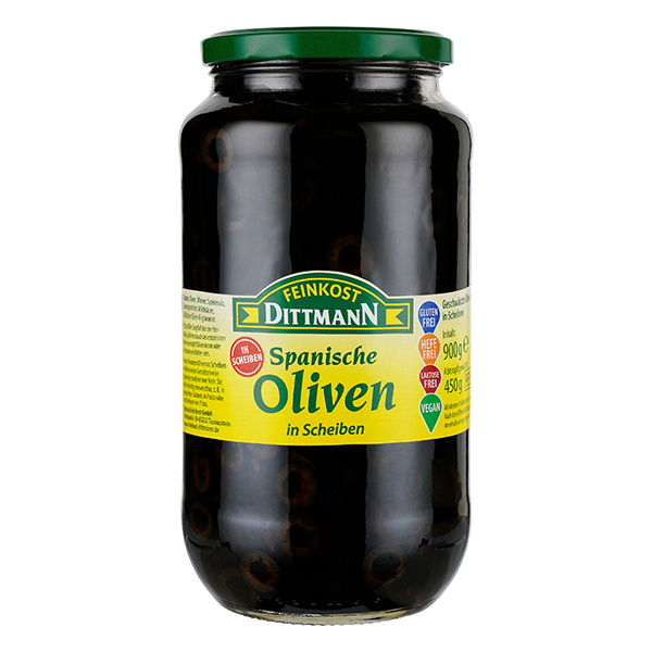 Feinkost Dittmann Oliven schwarz in Scheiben 450g – Bild 2