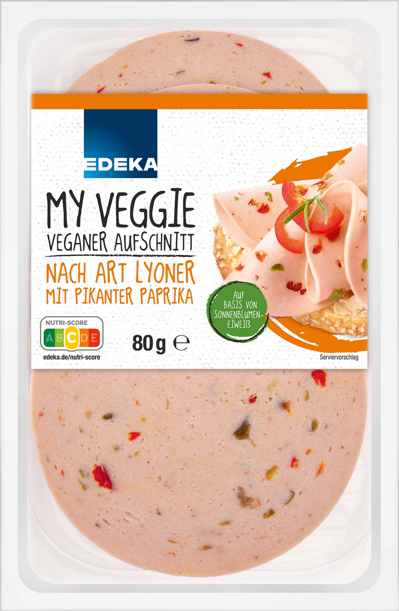 EDEKA My Veggie Aufschnitt Paprika Lyoner 80g