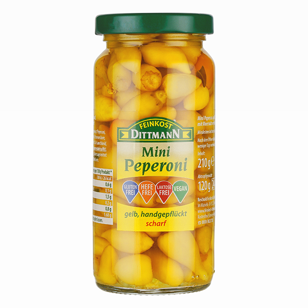 Feinkost Dittmann Baby Peperoni gelb scharf 120g – Bild 2