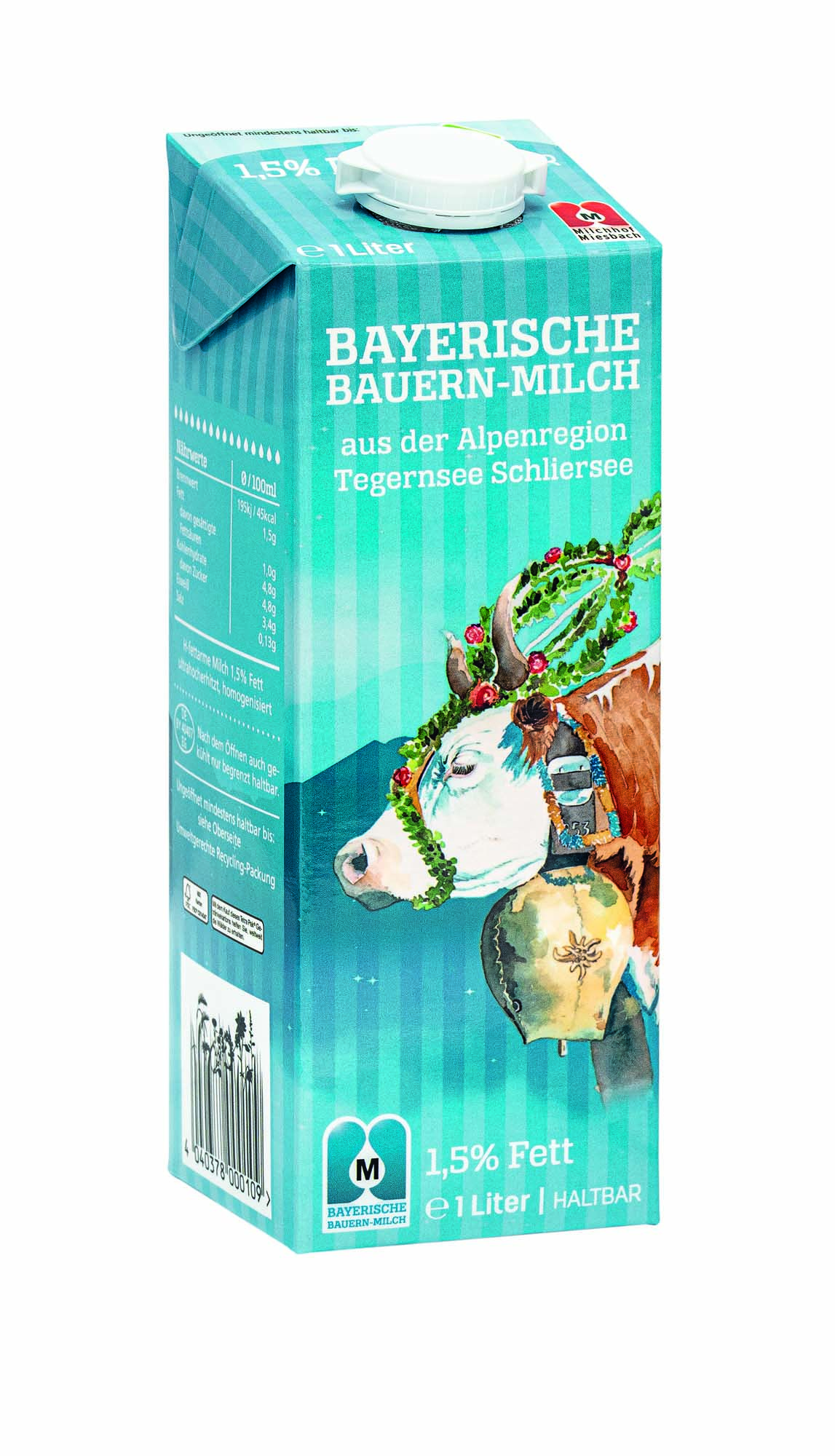 Bayrische Bauernmilch 1,5% 1l