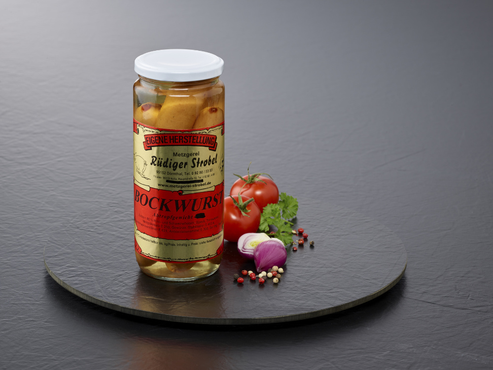 Glas „Bockwurst“ 5 Stück, 300g