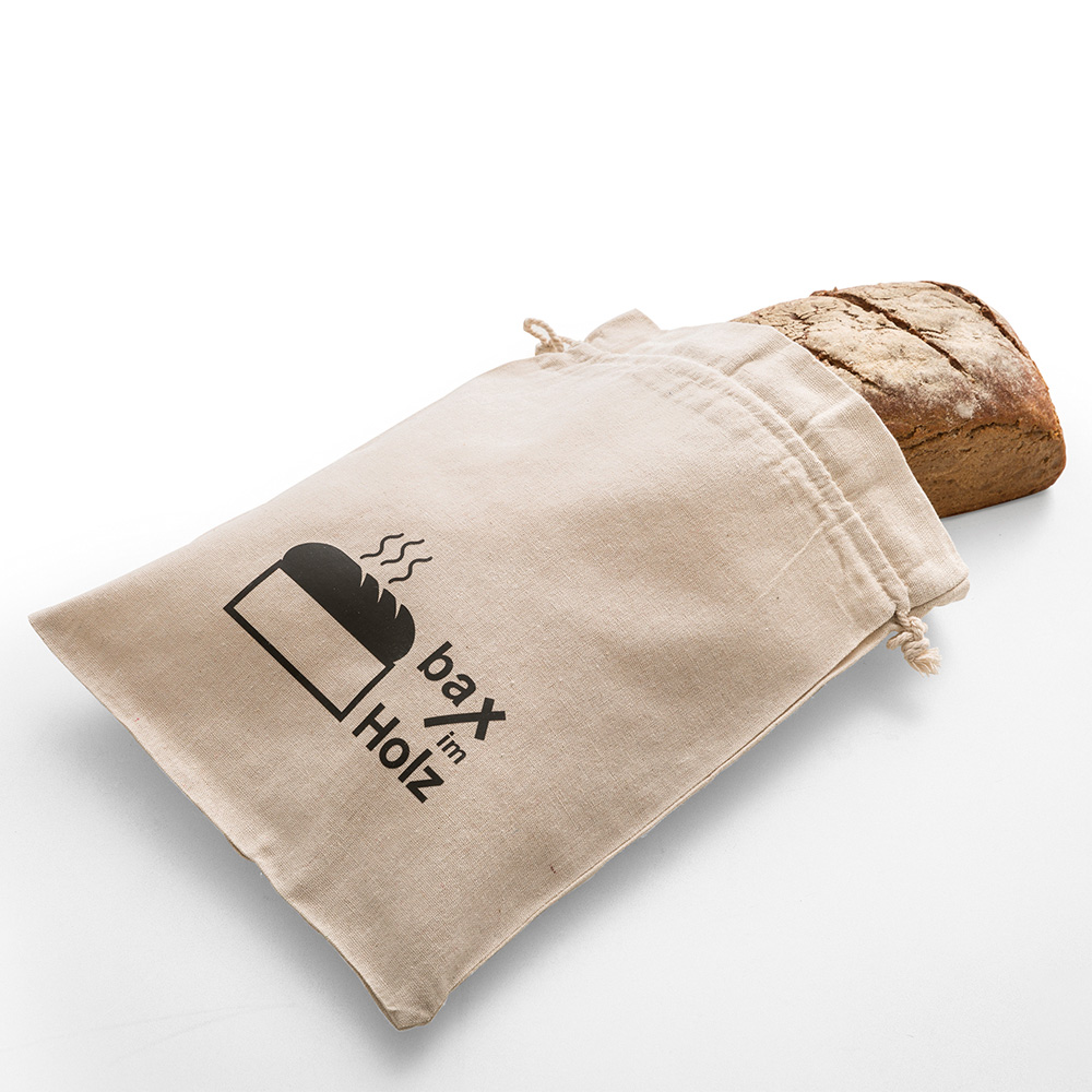 Bax im Holz Brotbeutel aus Leinen – Bild 3