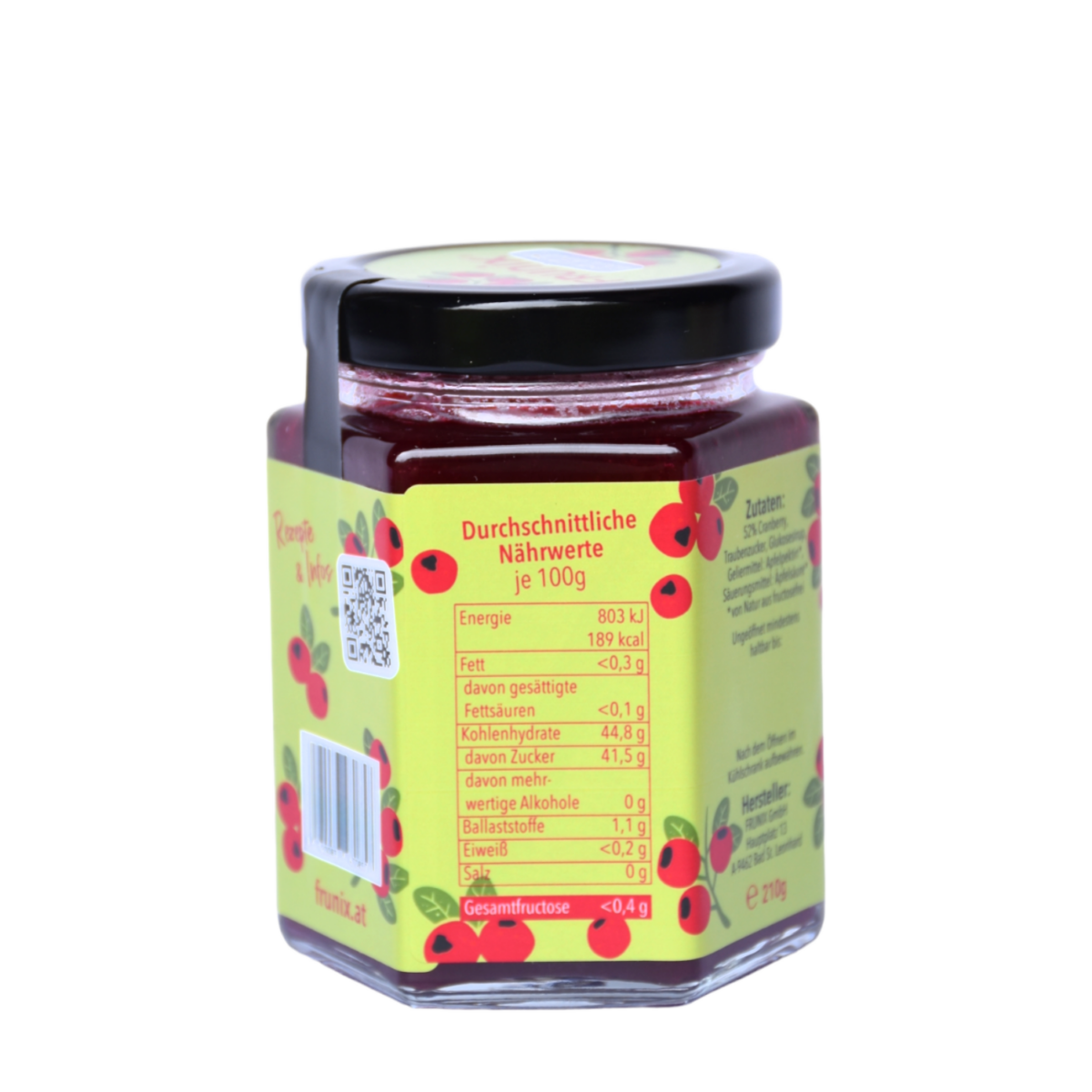 Cranberry-Fruchtaufstrich, fructosearm – Bild 5
