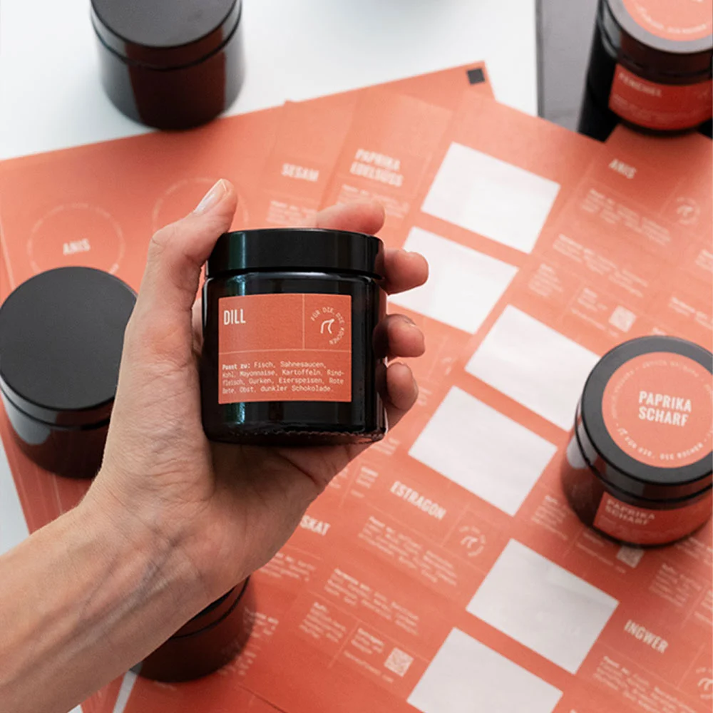 48 Gewürzgläser & Gewürzetiketten Koralle | Set – Bild 9