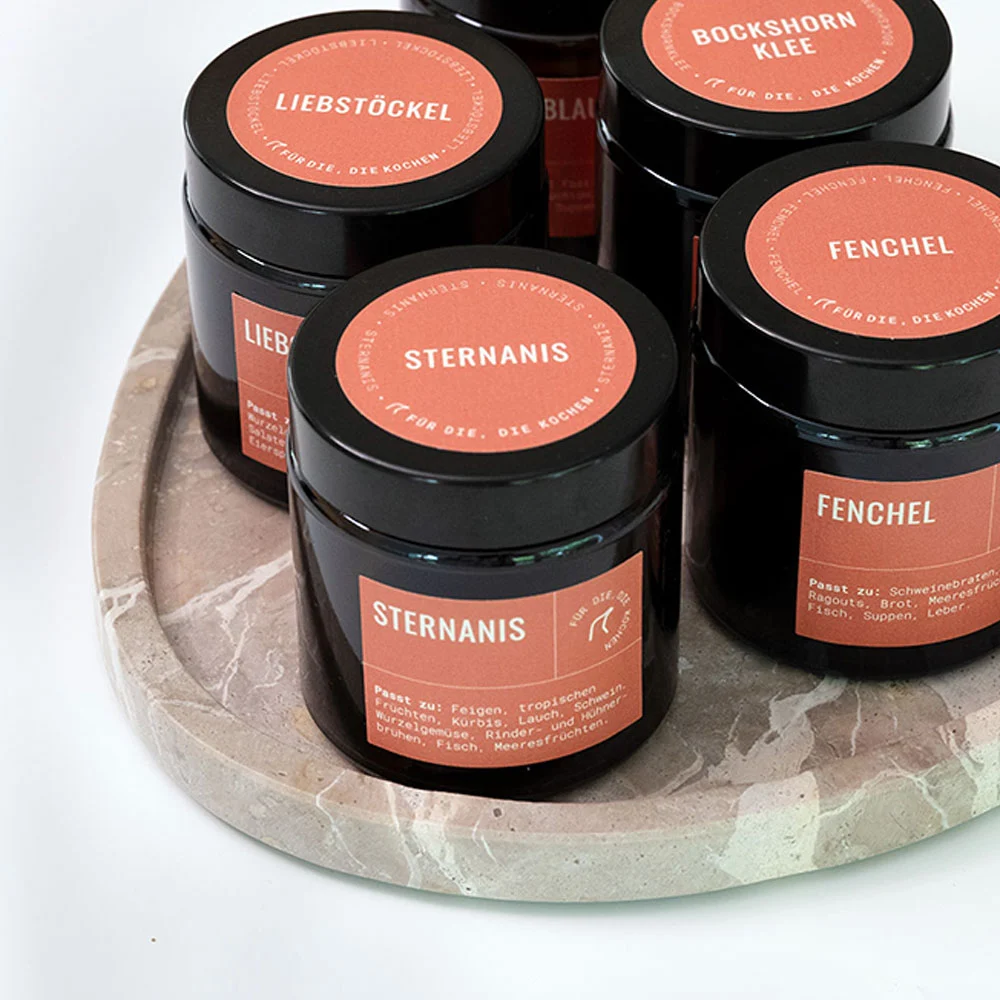 48 Gewürzgläser & Gewürzetiketten Koralle | Set – Bild 8