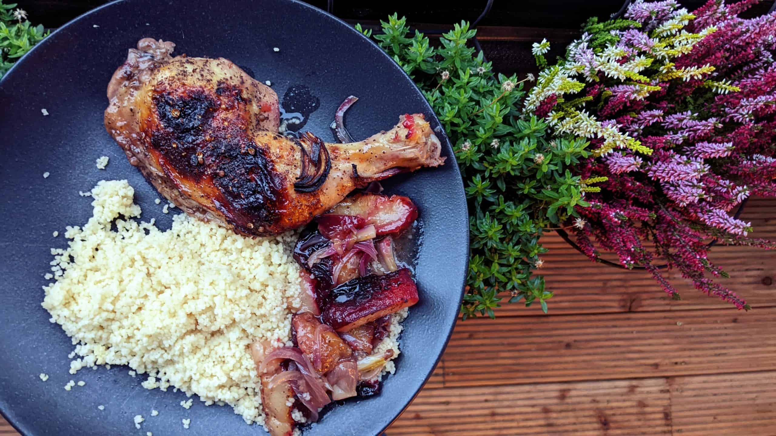 Marokkanisches Huhn mit Pflaume und Couscous