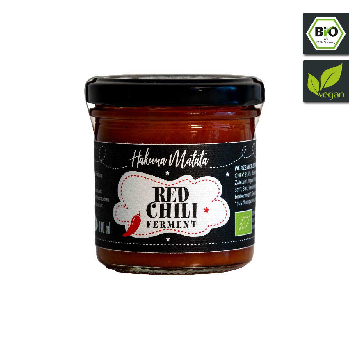 6x (VPE) 140 ml Bio Ferment Red Chili