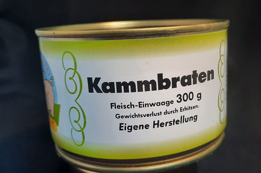 Kammbraten küchenfertig zubereitet 400g Dose (in Stück)