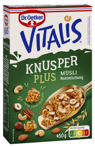 Dr.Oetker Vitalis Knusper Plus Müsli Nussmischung 450g
