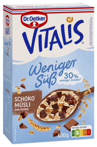 Dr.Oetker Vitalis Schoko Müsli weniger süß 600g