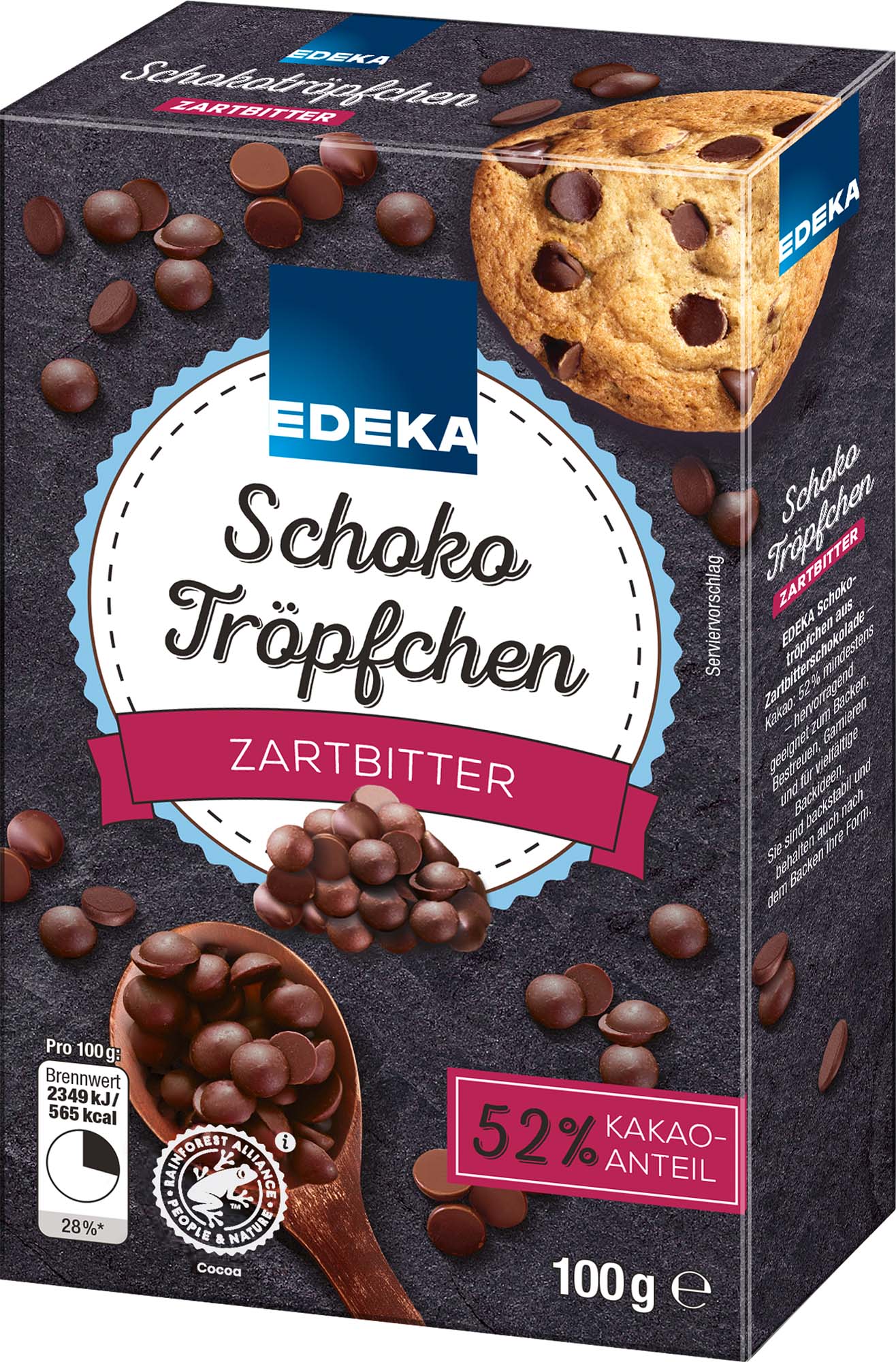EDEKA Schokotröpfchen zartbitter 100g