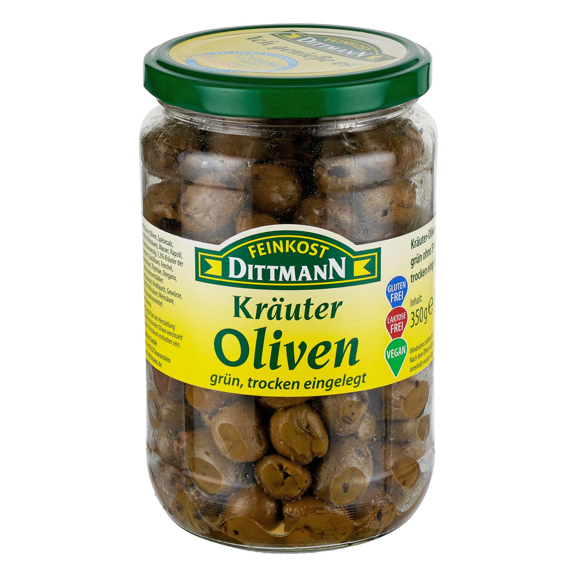 Feinkost Dittmann Kräuter Oliven ohne Stein 350g