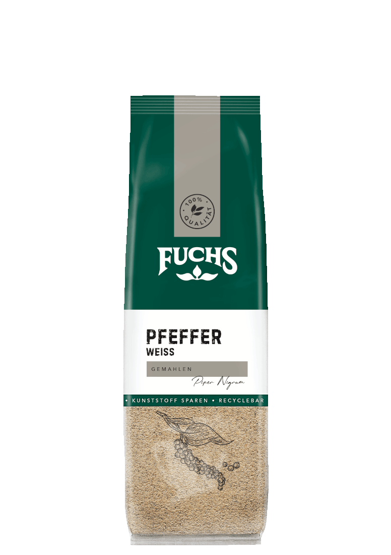 Fuchs Pfeffer weiß gemahlen Beutel 60g