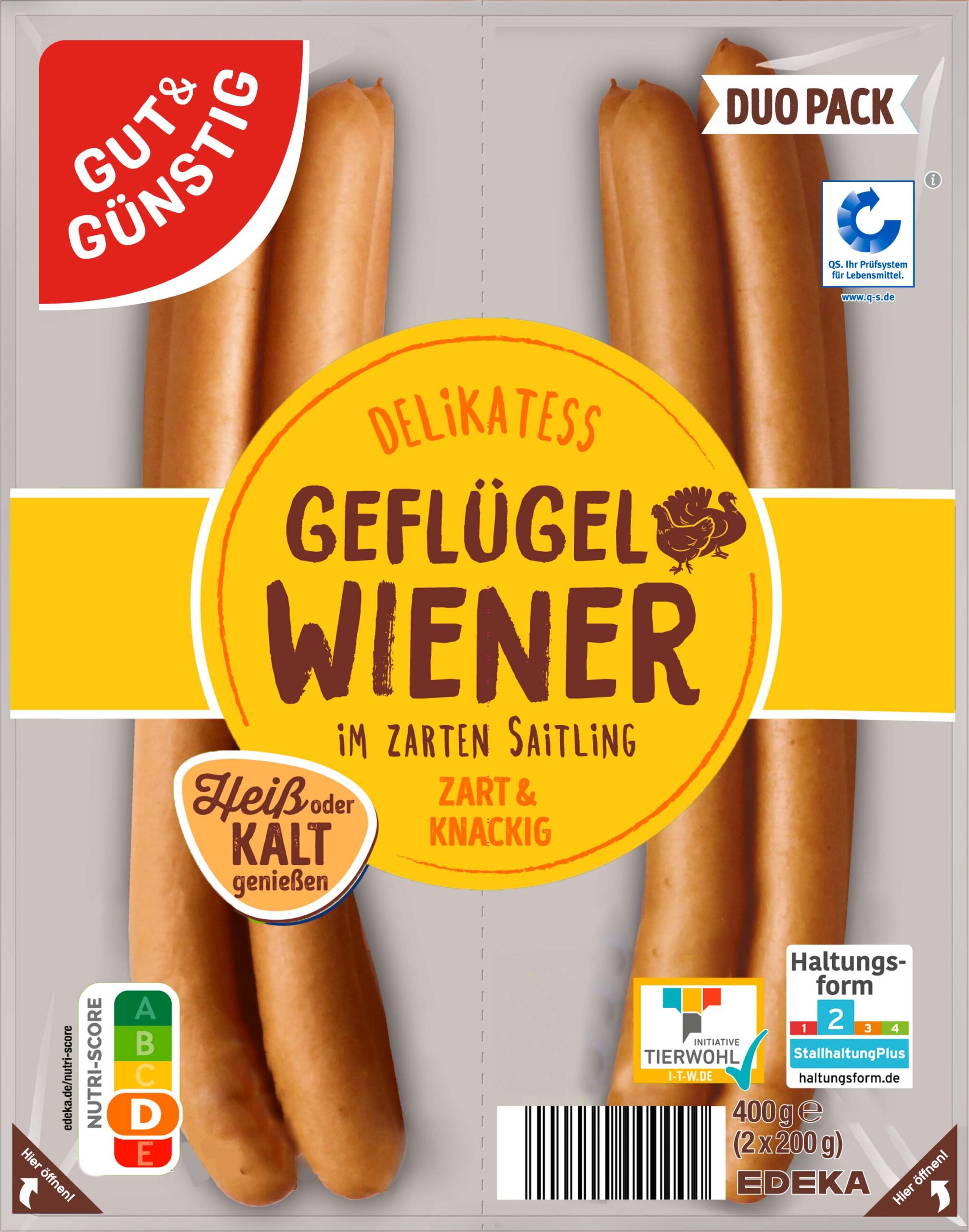 Gut & Günstig Geflügel Wiener 2x200g