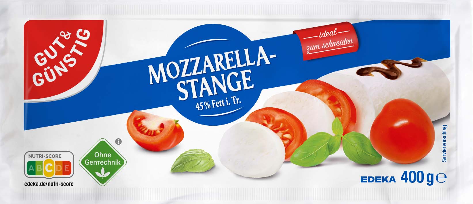 Gut & Günstig Mozzarella Stange 45% 400g