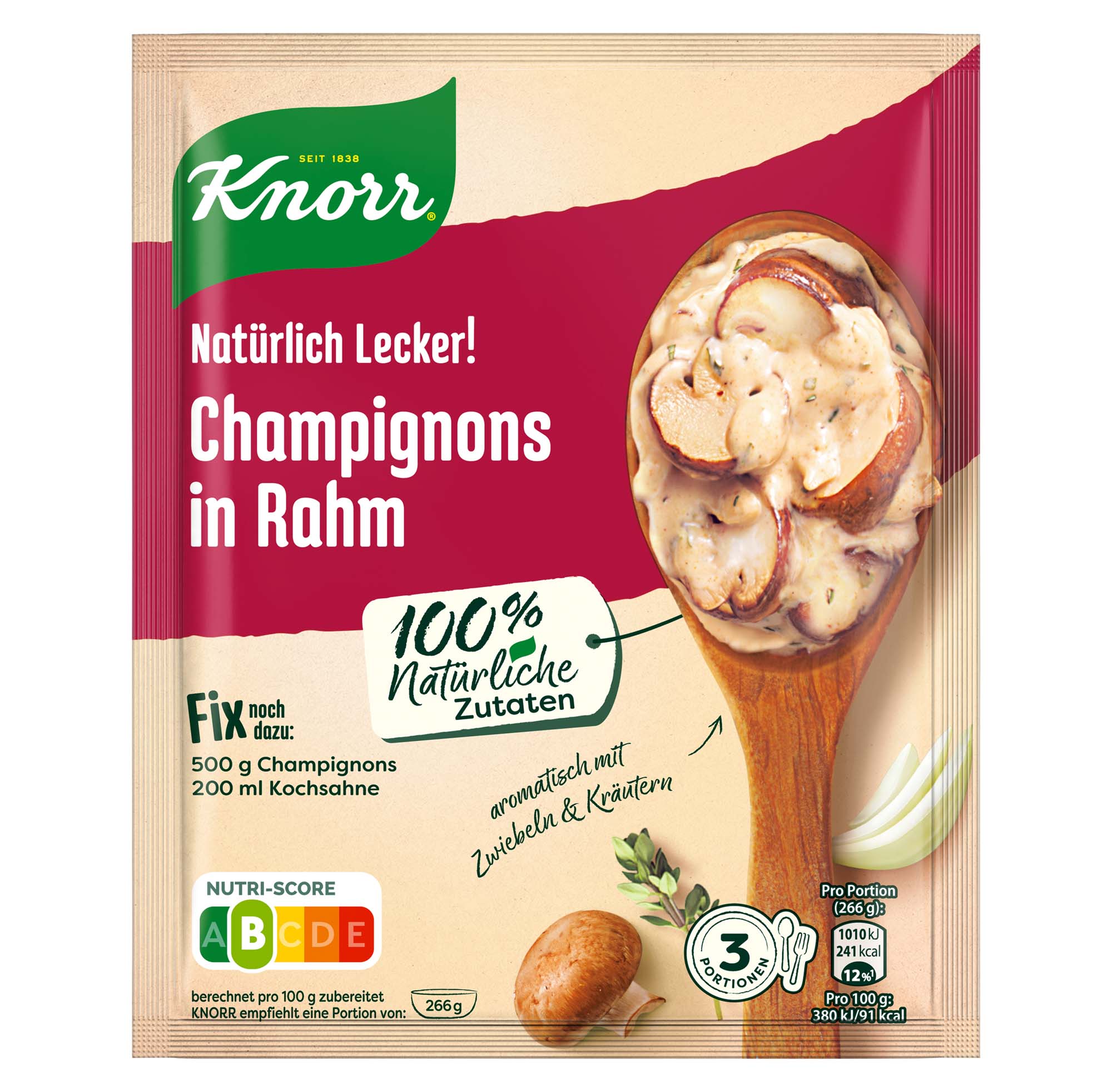 Knorr Natürlich Lecker Champignons in Rahm 30g