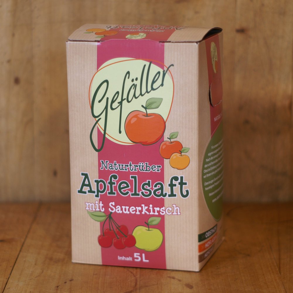 Apfelsaft naturtrüb mit Sauerkirsch 5l