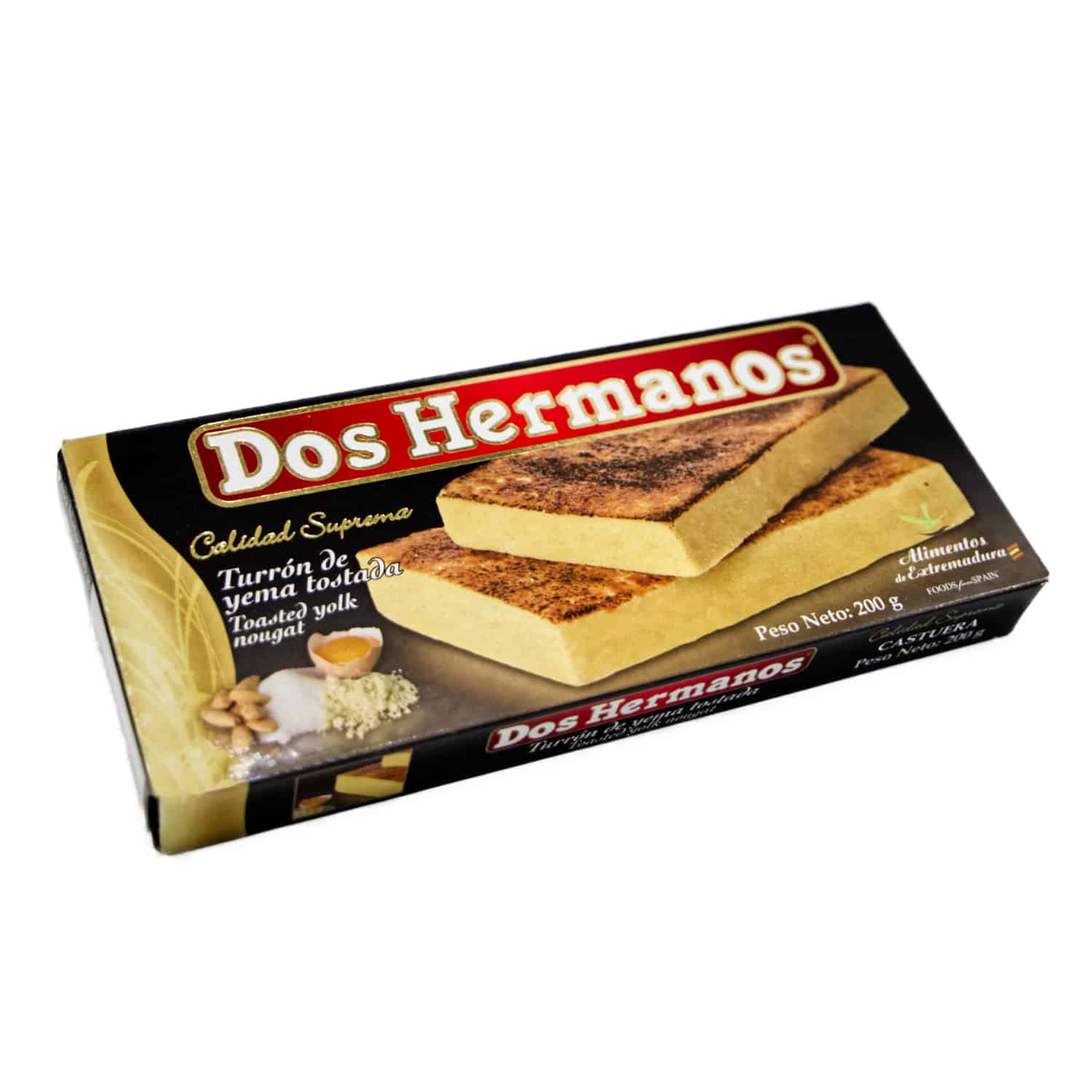 Turron de yema tostada – Dos Hermanos – geröstetes Eigelb Nougat 200g